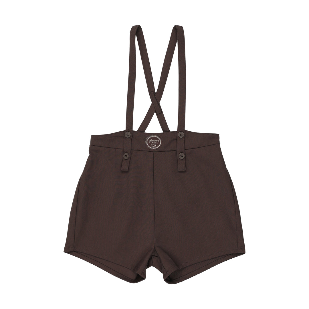 shorts plaid edition overall - chocolate brown