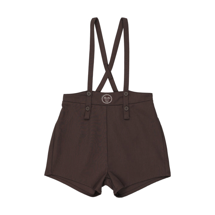 shorts plaid edition overall - chocolate brown