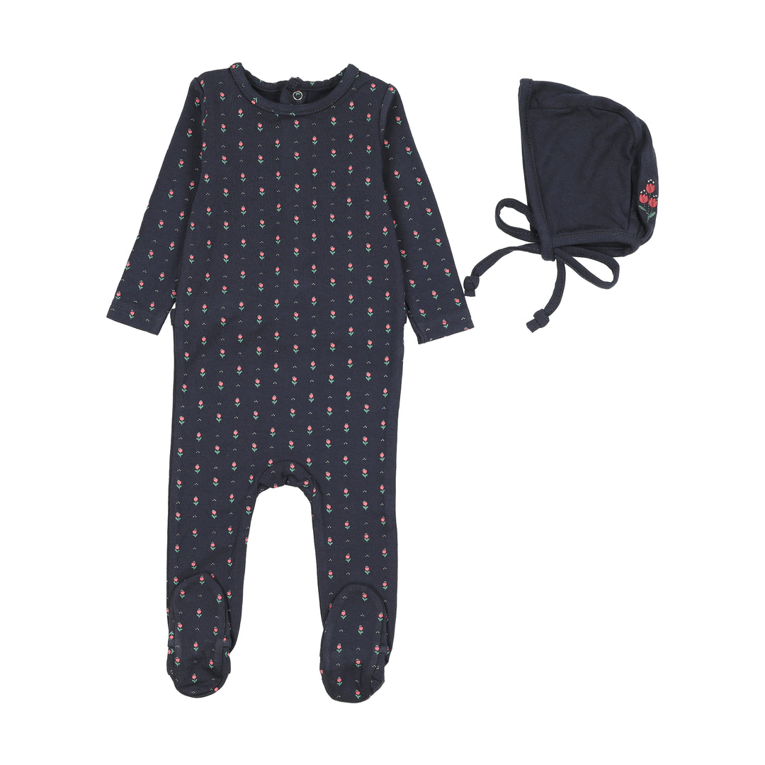 set footie embroidered sweat campaign - navy