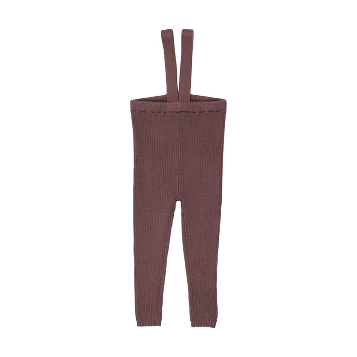 leggings knit suspender - vintage purple