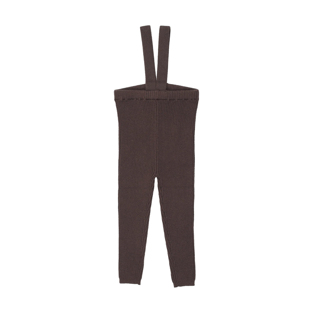 leggings knit suspender - chocolate brown