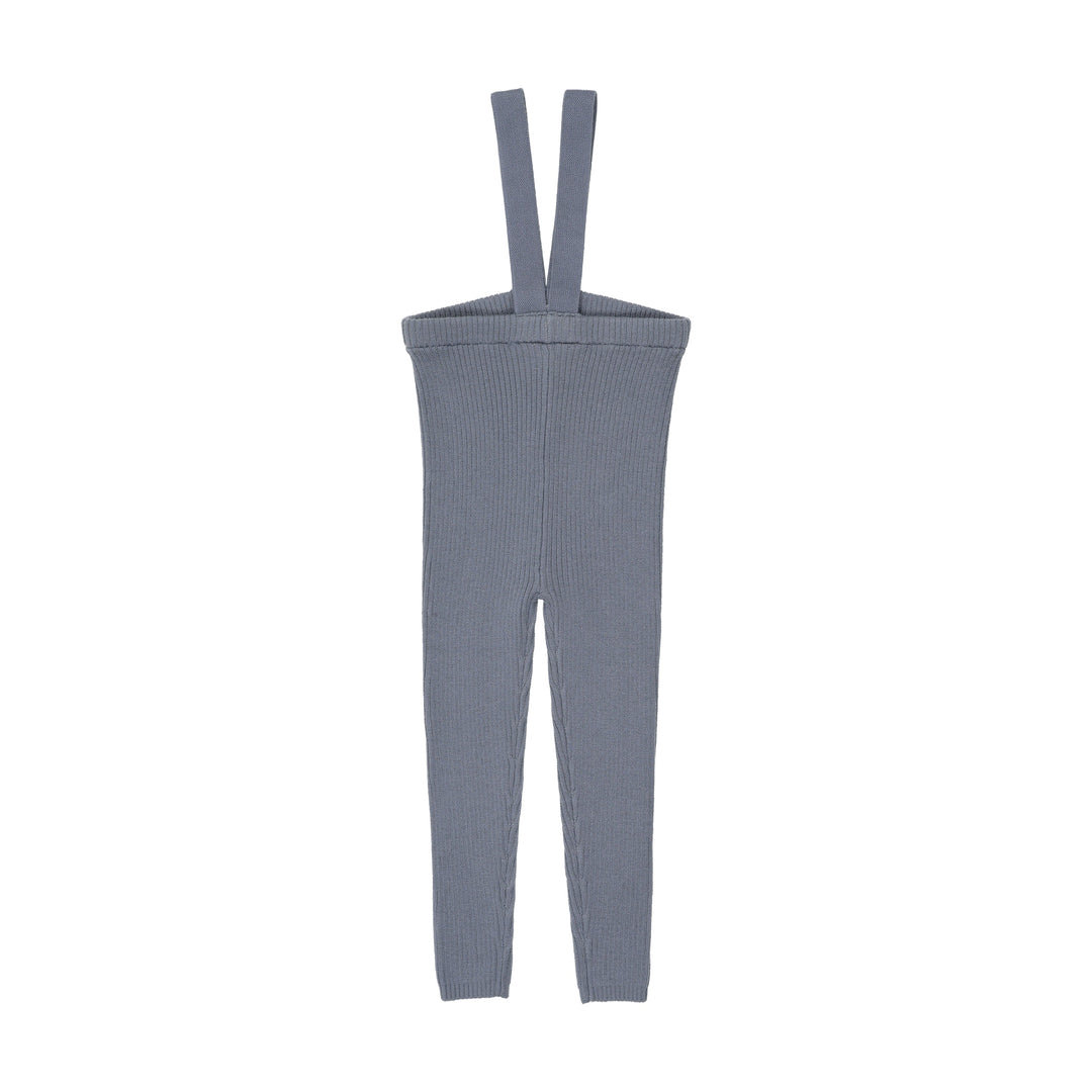 leggings knit suspender - dried blue