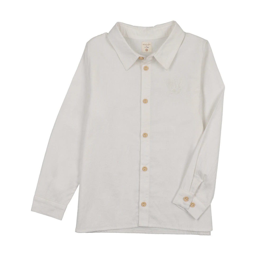 shirt l/s logo - cream
