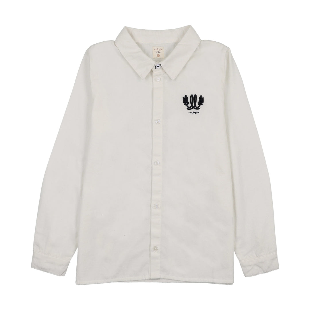 shirt l/s logo - winter white