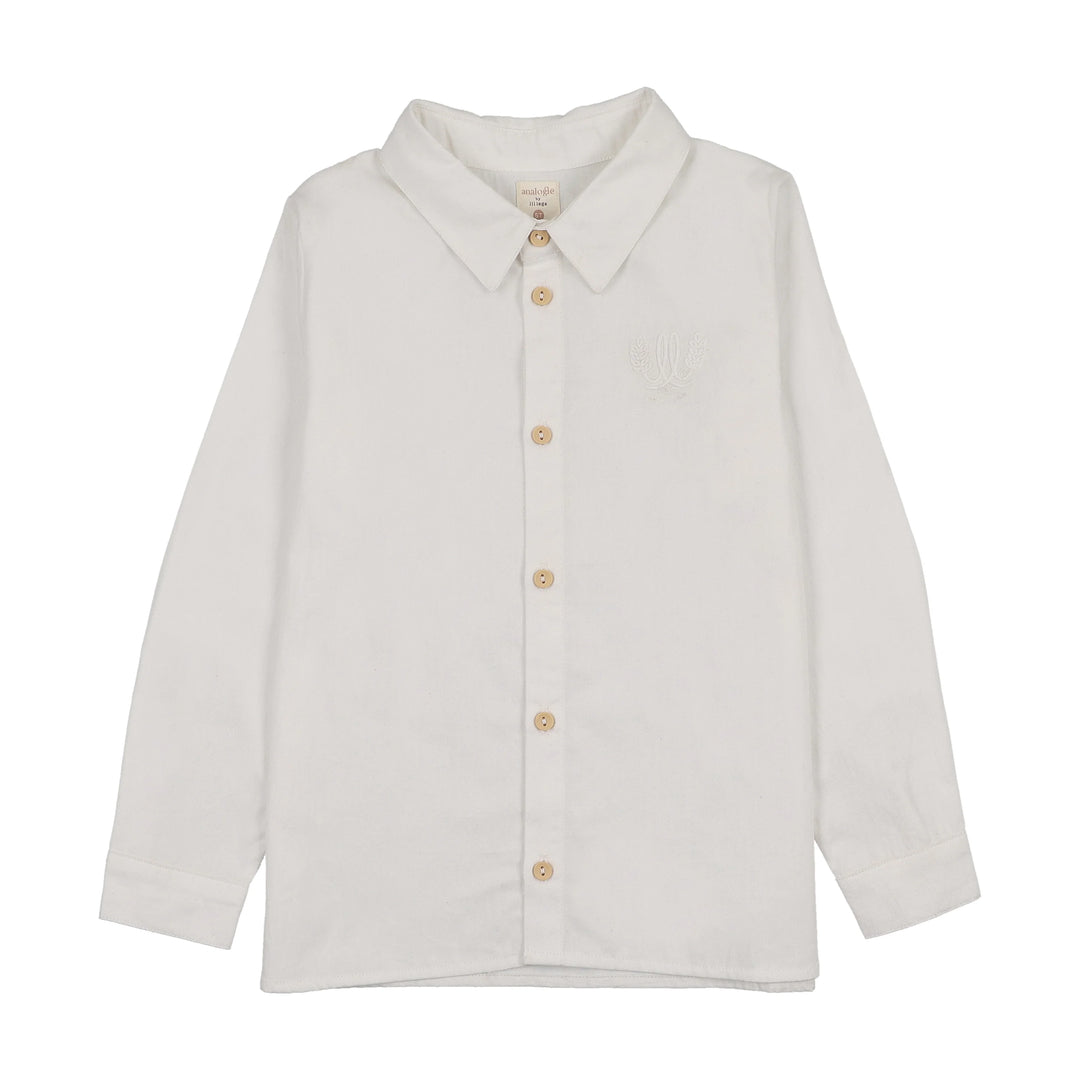 shirt l/s logo - cream