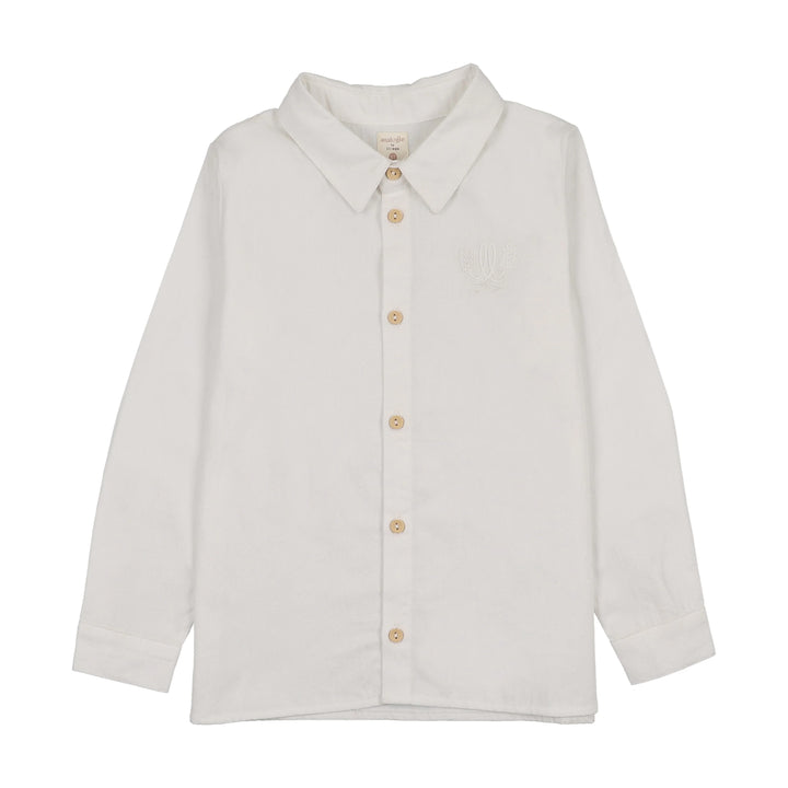 shirt l/s logo - cream