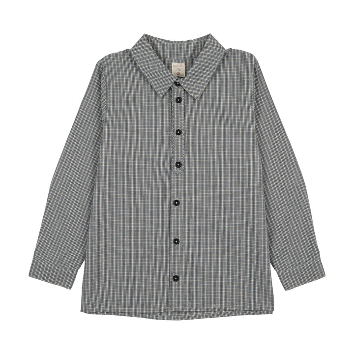 shirt l/s plaid - dried blue plaid