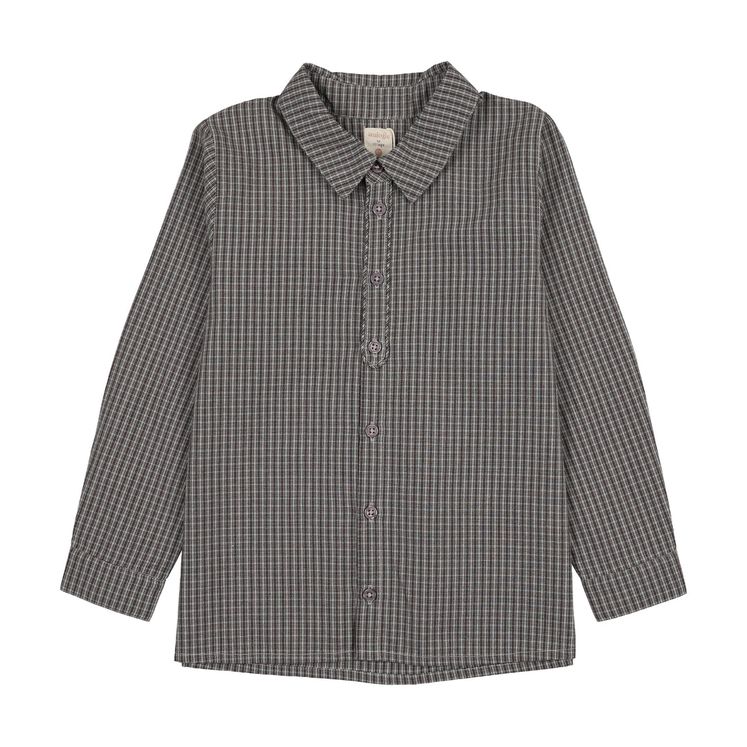 shirt l/s plaid - soft gray plaid