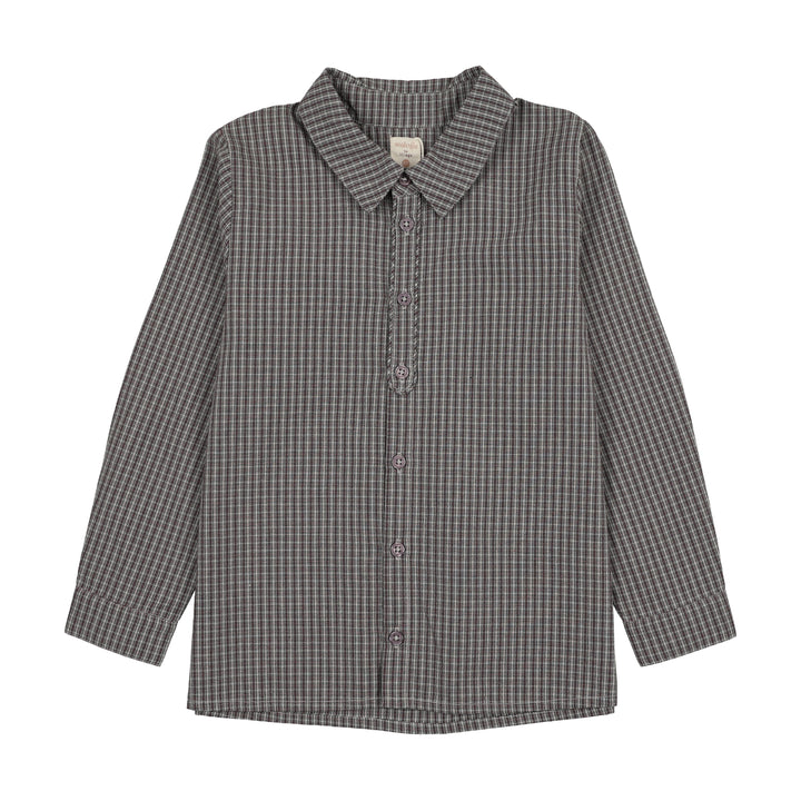 shirt l/s plaid - soft gray plaid