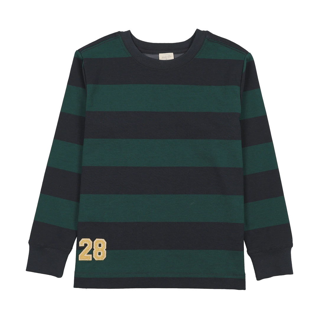 tee l/s fan club varsity - varsity navy/green