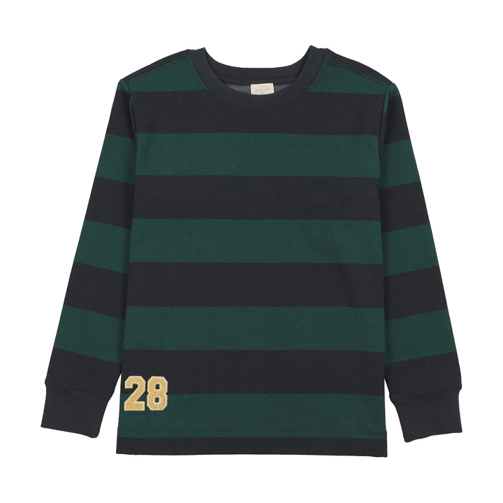 tee l/s fan club varsity - varsity navy/green