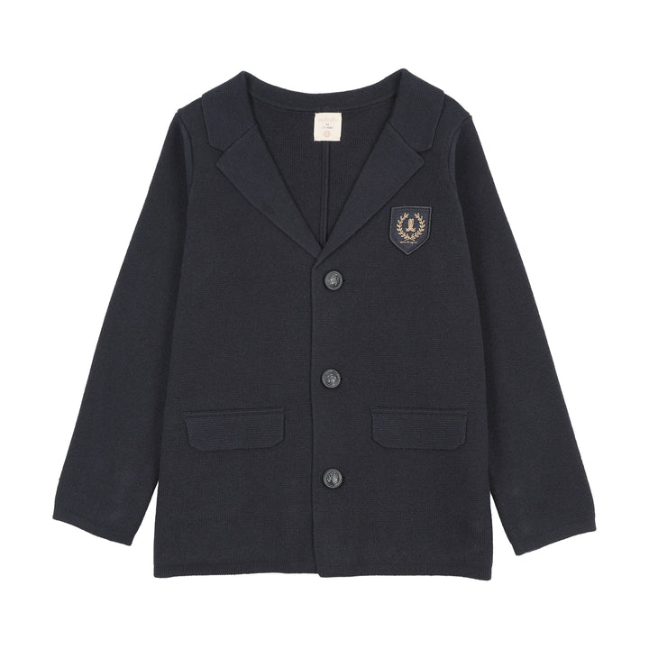 blazer crest knit - navy
