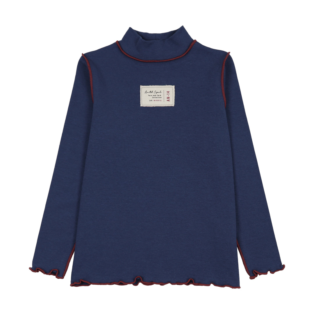 tee l/s limited capsule mockneck - bellwether blue