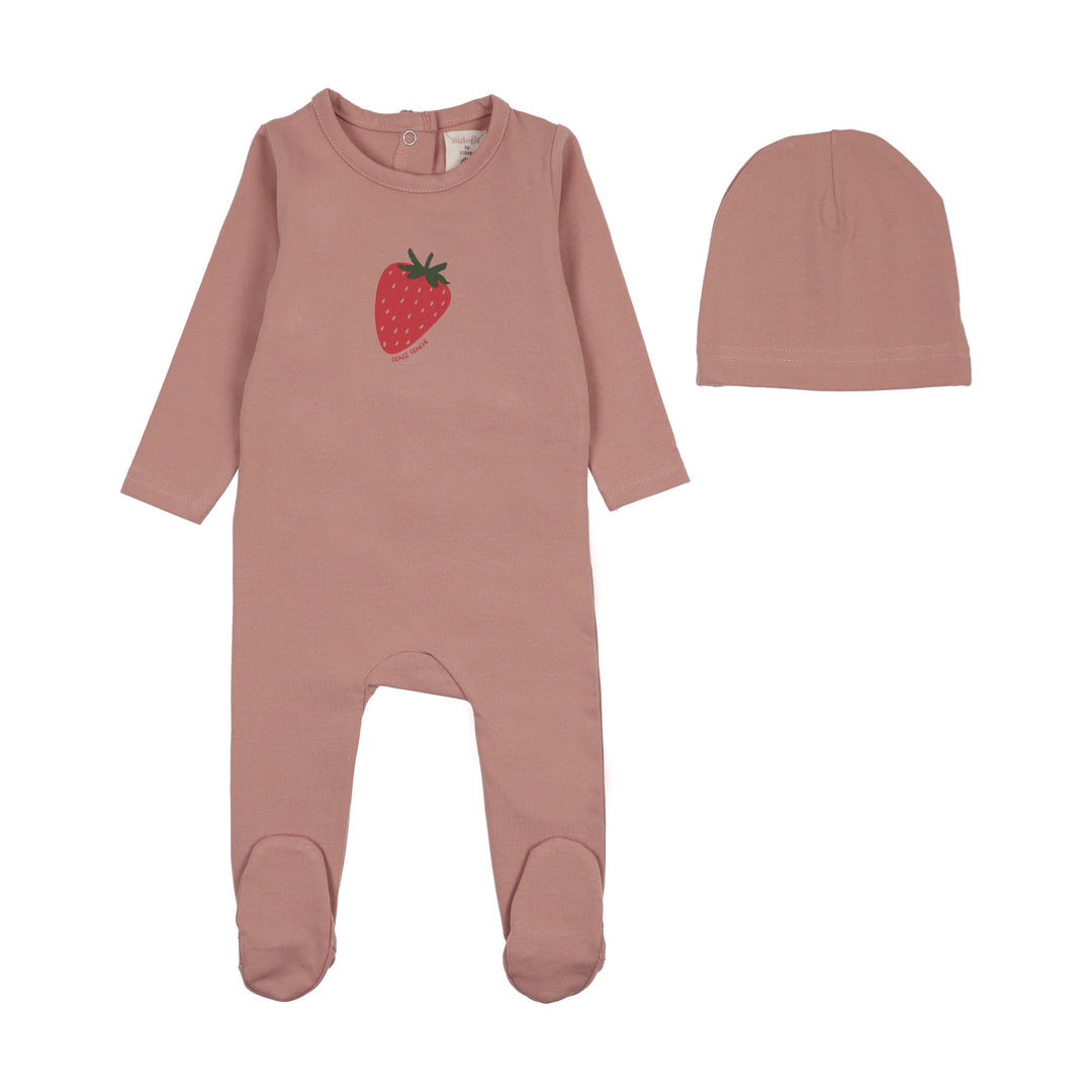 footie strawberry with hat - berry
