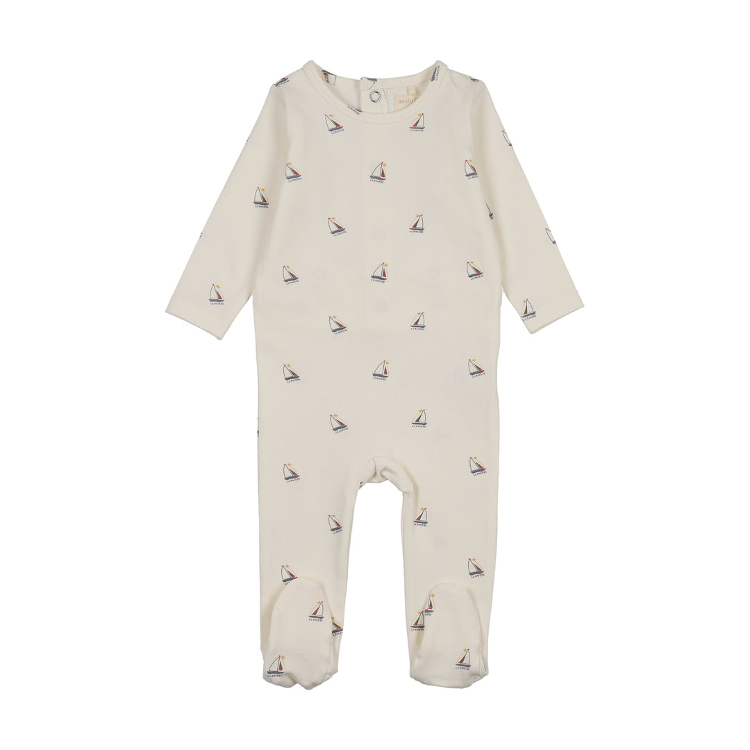 footie common folk printed - cream