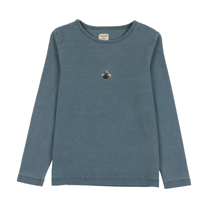 tee l/s dainty denim - blue