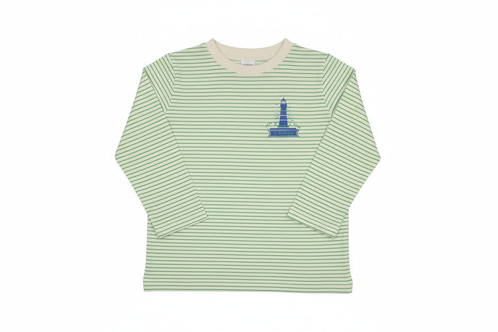 tee l/s sailor stripe - green