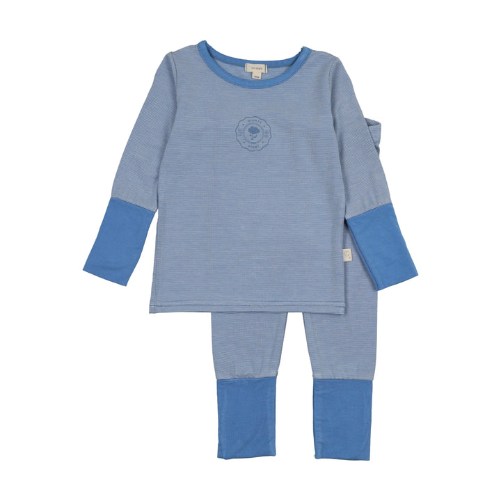 pajamas striped top and pants - fresh blue stripe