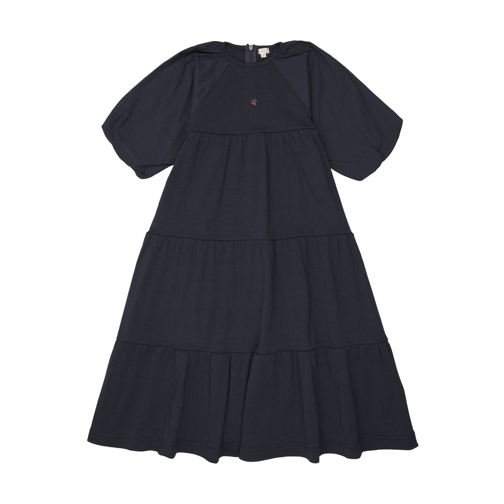 cotton puff sleeve maxi dress maxi dress 3/4 puff sleeves tiered