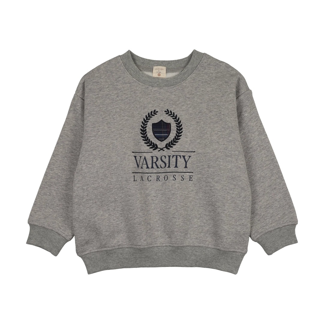 top l/s fan club big logo sweatshirt - light gray heather