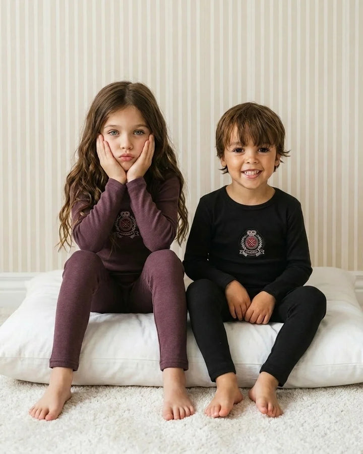 pajamas classic top and pants - vintage purple