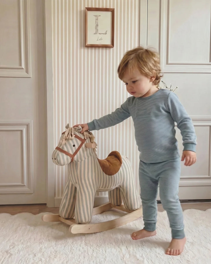 pajamas velour - blue stripe