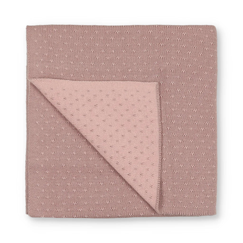 blanket v print knit - pink