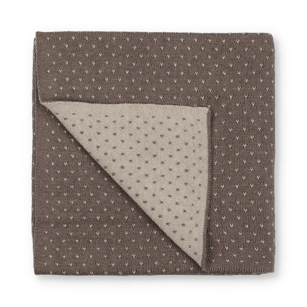 blanket v print knit - oatmeal
