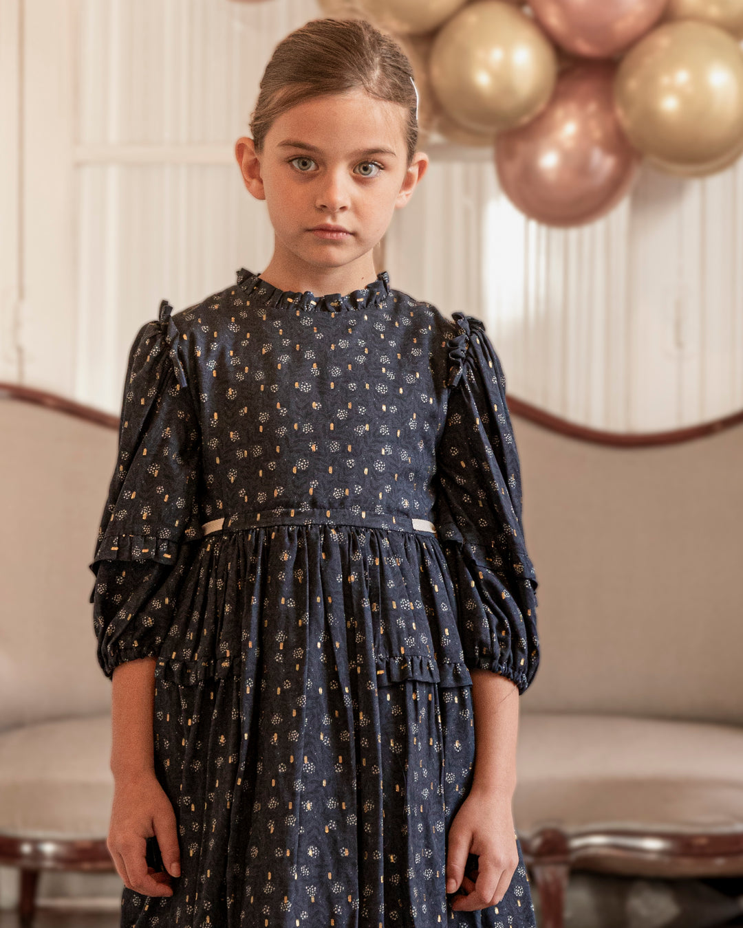 dress willow print frill waisted - willow