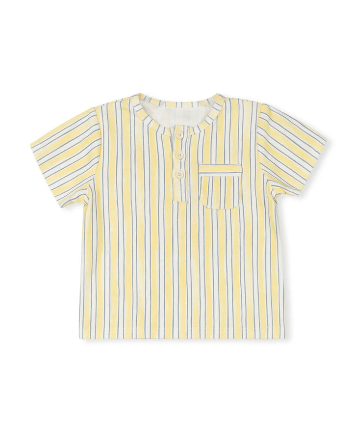 tee s/s striped - yellow