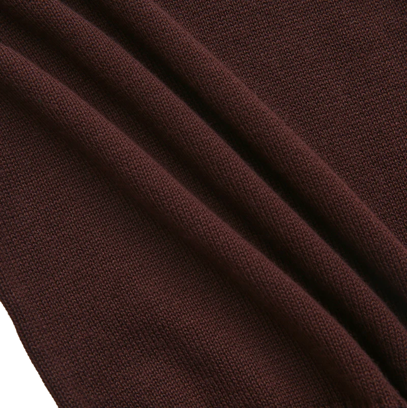 set outfit striped trim crest sweater and leggings - brown