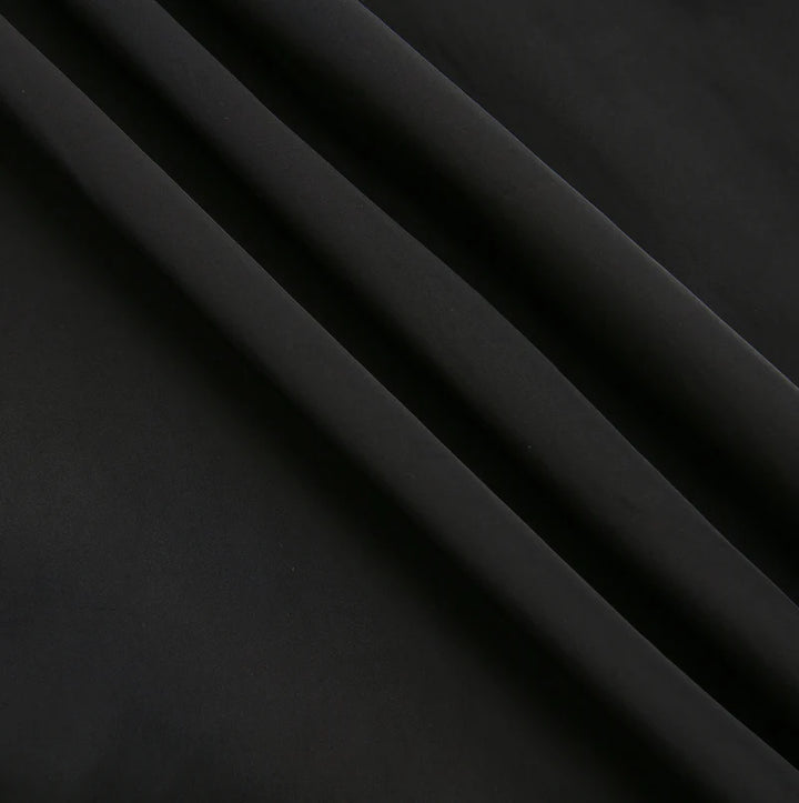 dress maxi knit collared bubble hem - black