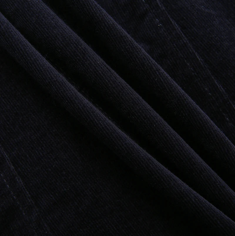 skirt corduroy v yoke panel - navy