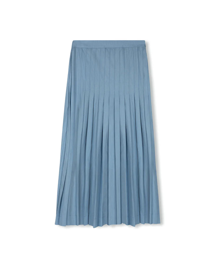 skirt pleated denim - denim