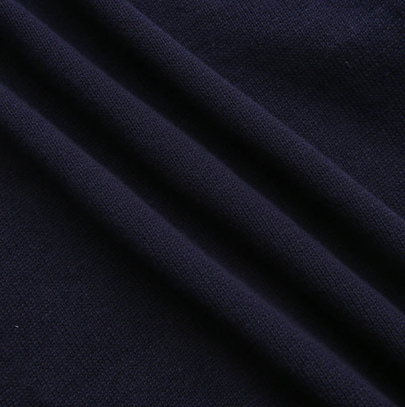 top l/s bear knit turtleneck - navy
