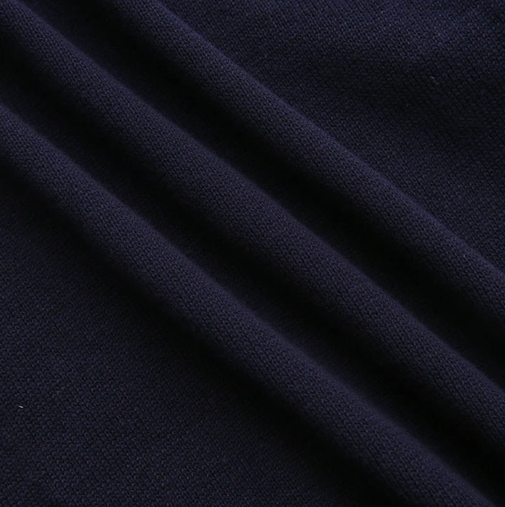top l/s bear knit turtleneck - navy