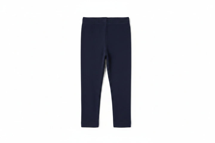 set outfit graphic knit collar sweatshirt and leggings - navy