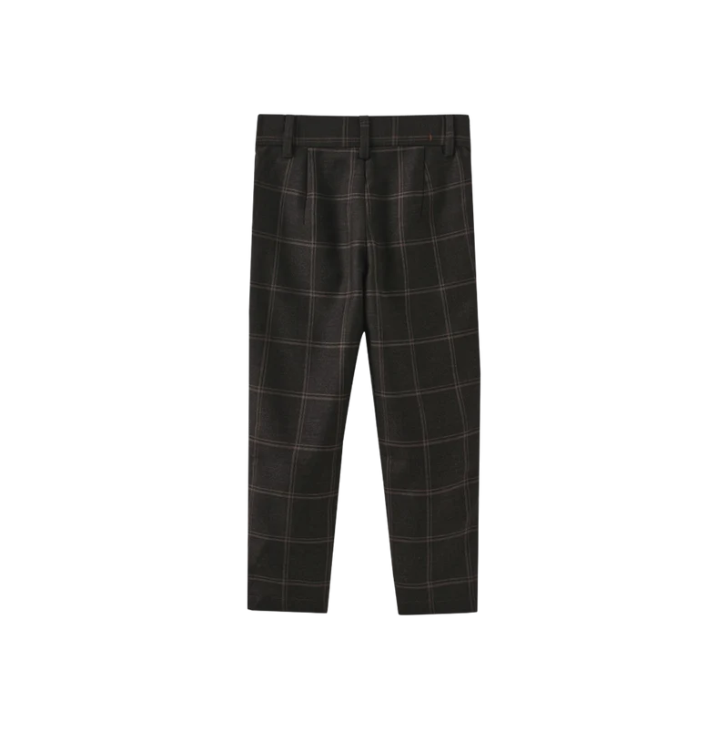 pants plaid  - chocolate brown