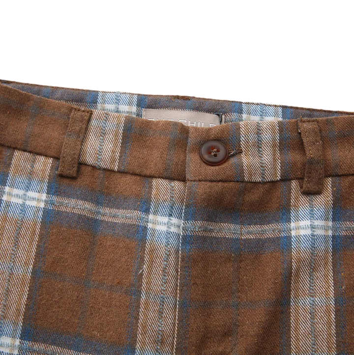pants plaid - brown plaid