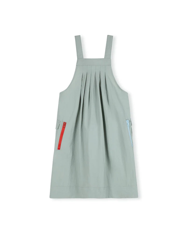 dress parachute jumper with side pockets - green