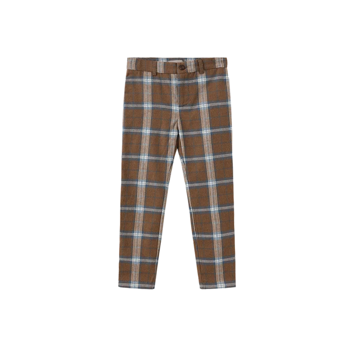 pants plaid - brown plaid