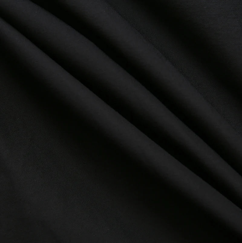 dress tafetta ruffle with velour tie - black