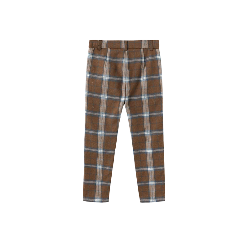 pants plaid - brown plaid