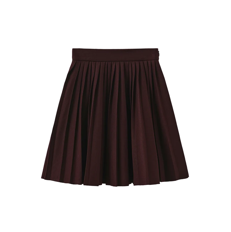 skirt knife pleated - brown