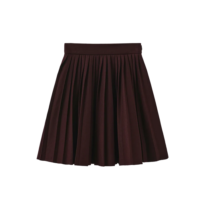 skirt knife pleated - brown