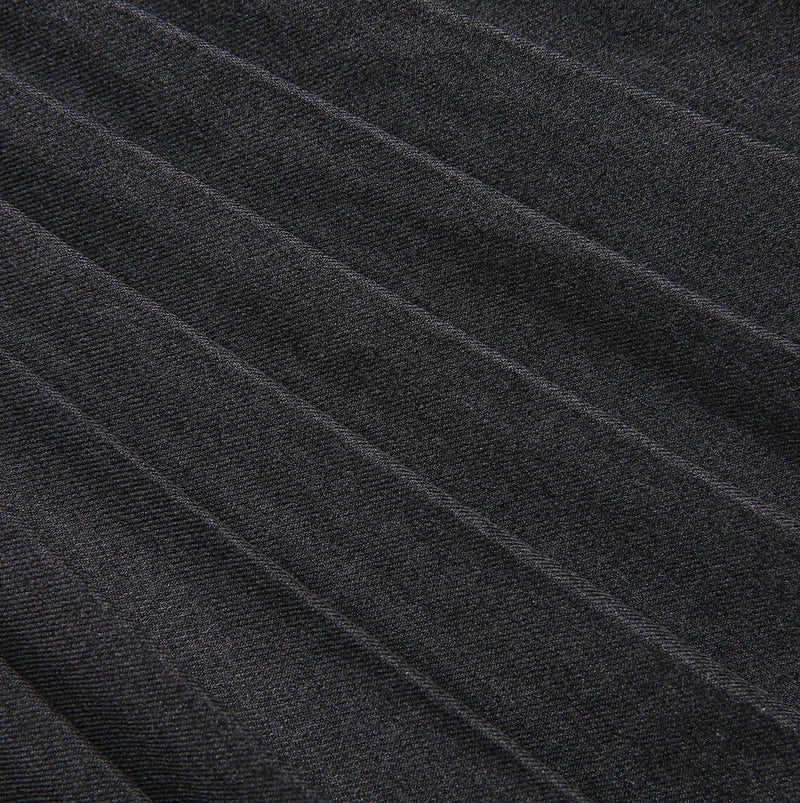 skirt knife pleated - charcoal