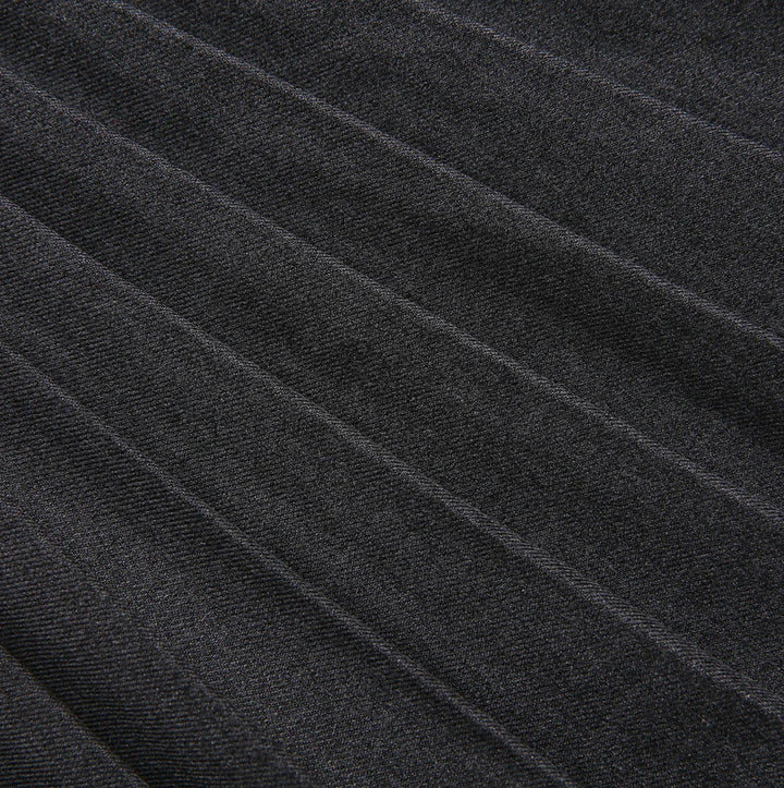 skirt knife pleated - charcoal