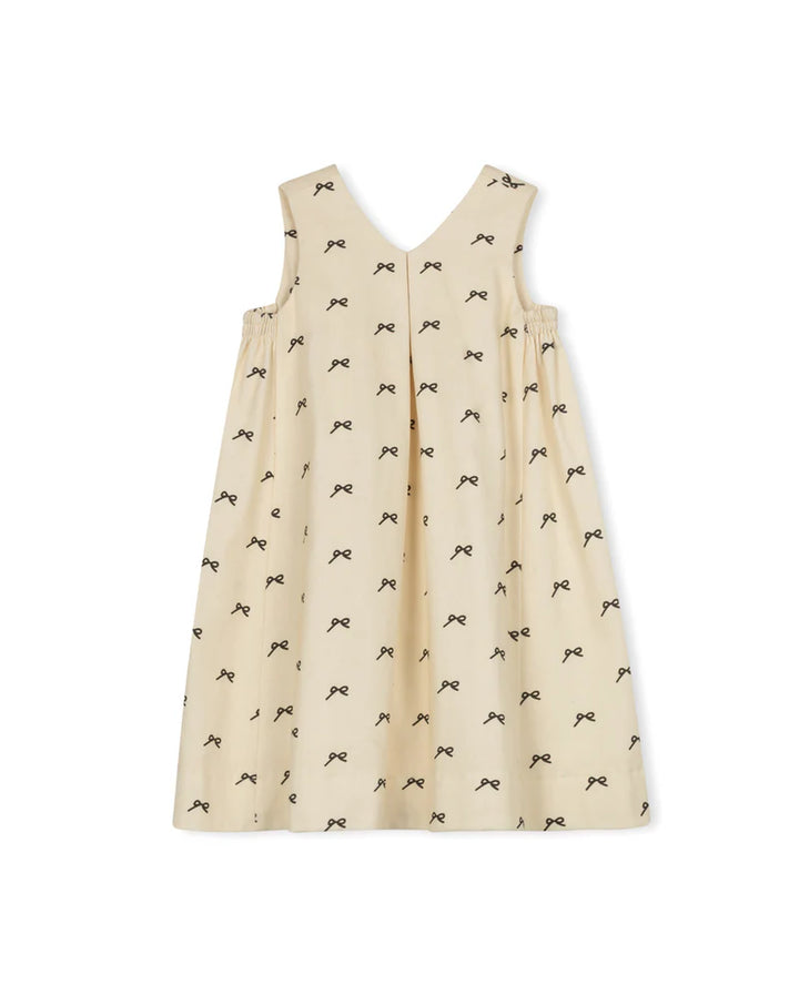 dress canvas bow print jumper - ivory
