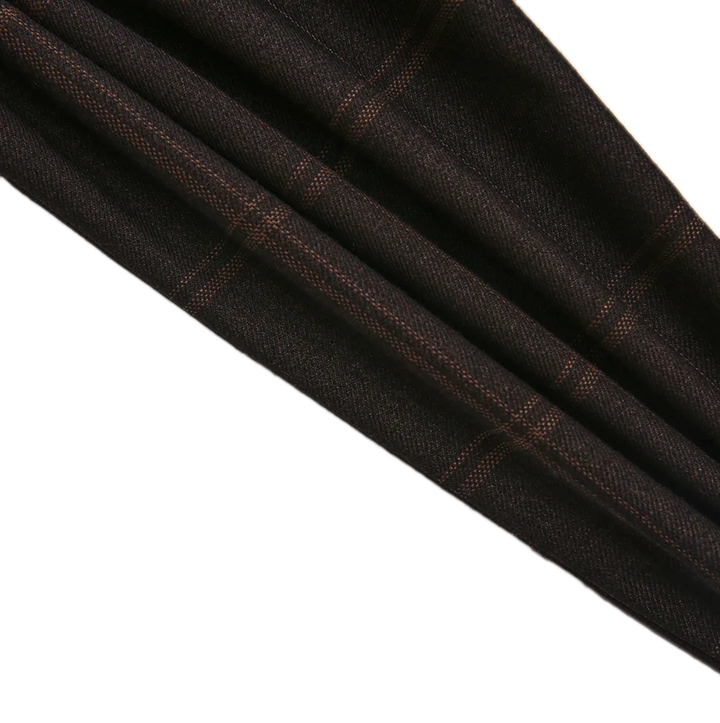 pants plaid  - chocolate brown