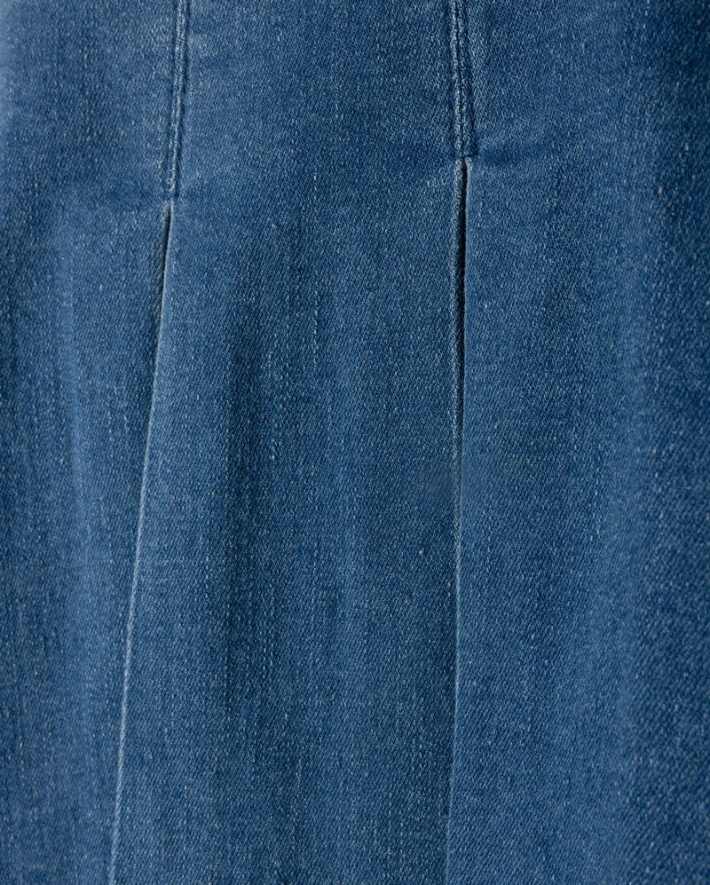 skirt pleated denim - denim